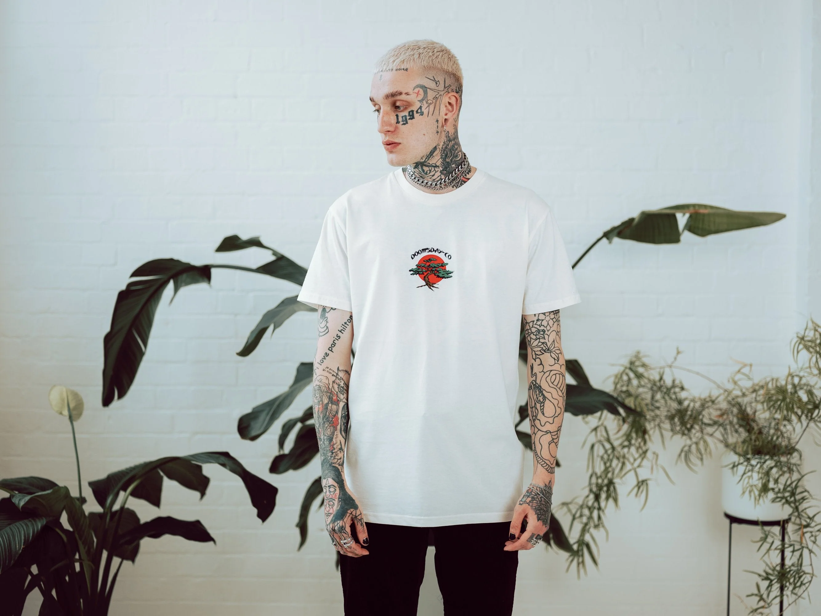 Baldo Red Off T-shirt - White - Image 2