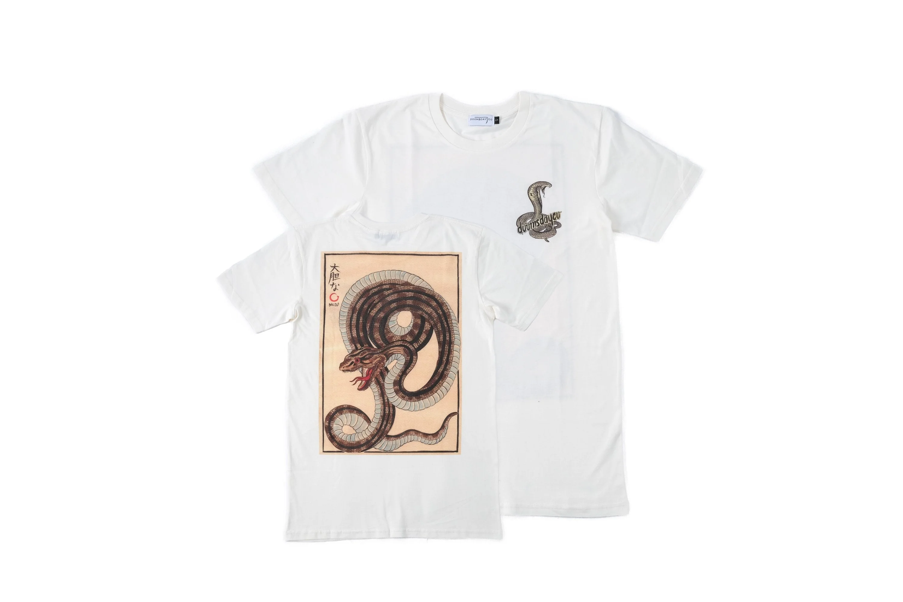 Baldo Snake T-shirt - Off White - Image 3