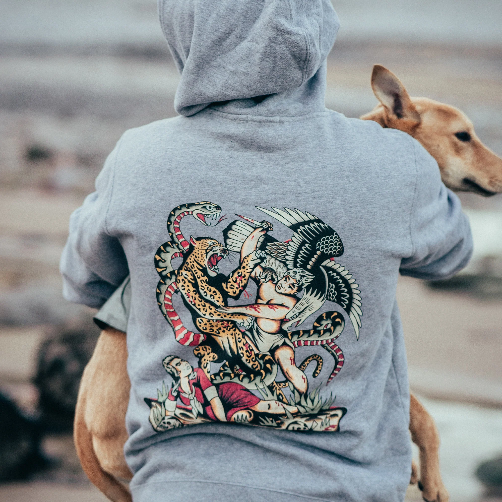 Battle Royale Hoodie - Grey - Image 6