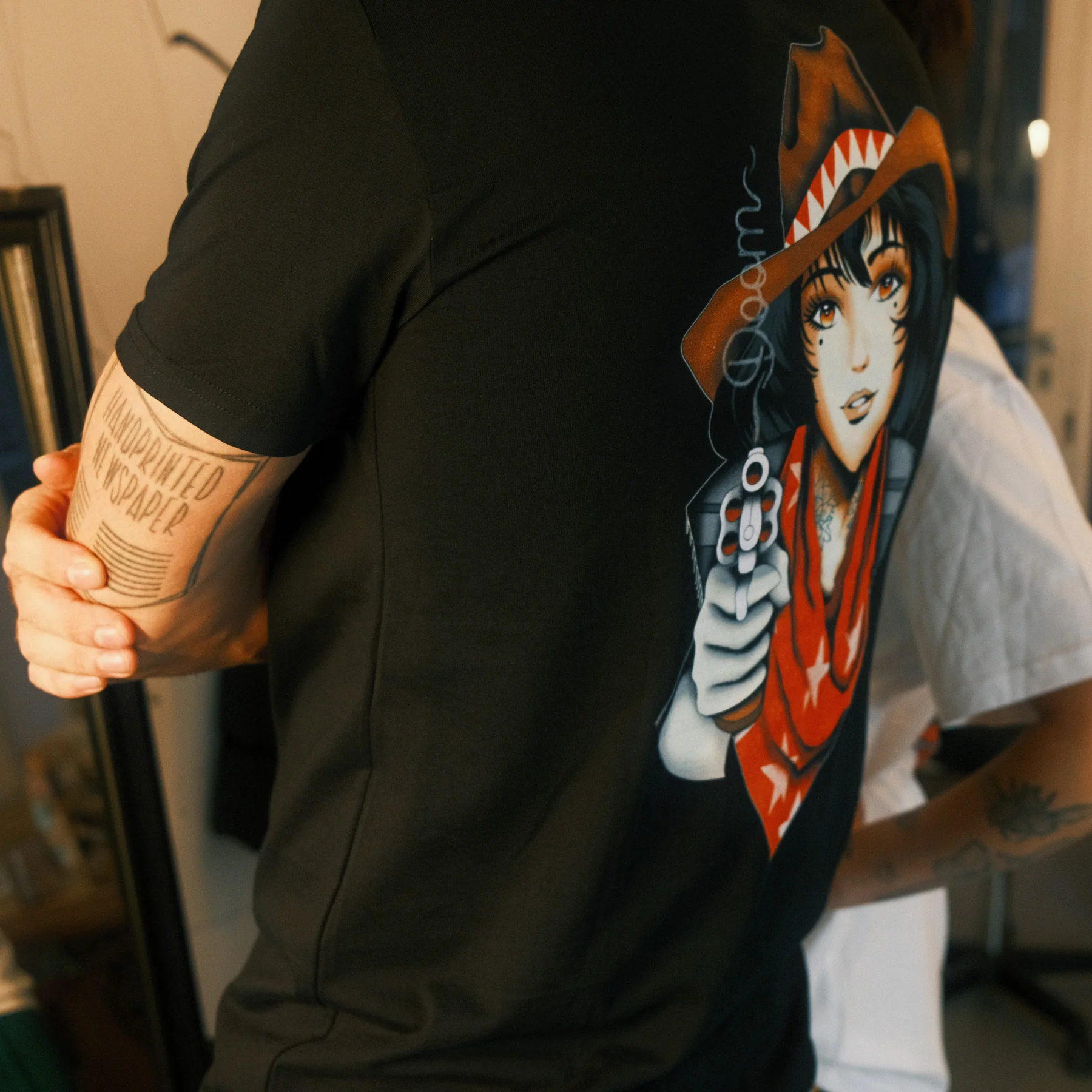 Black 2025 Anime Cowgirl tshirt - Image 4