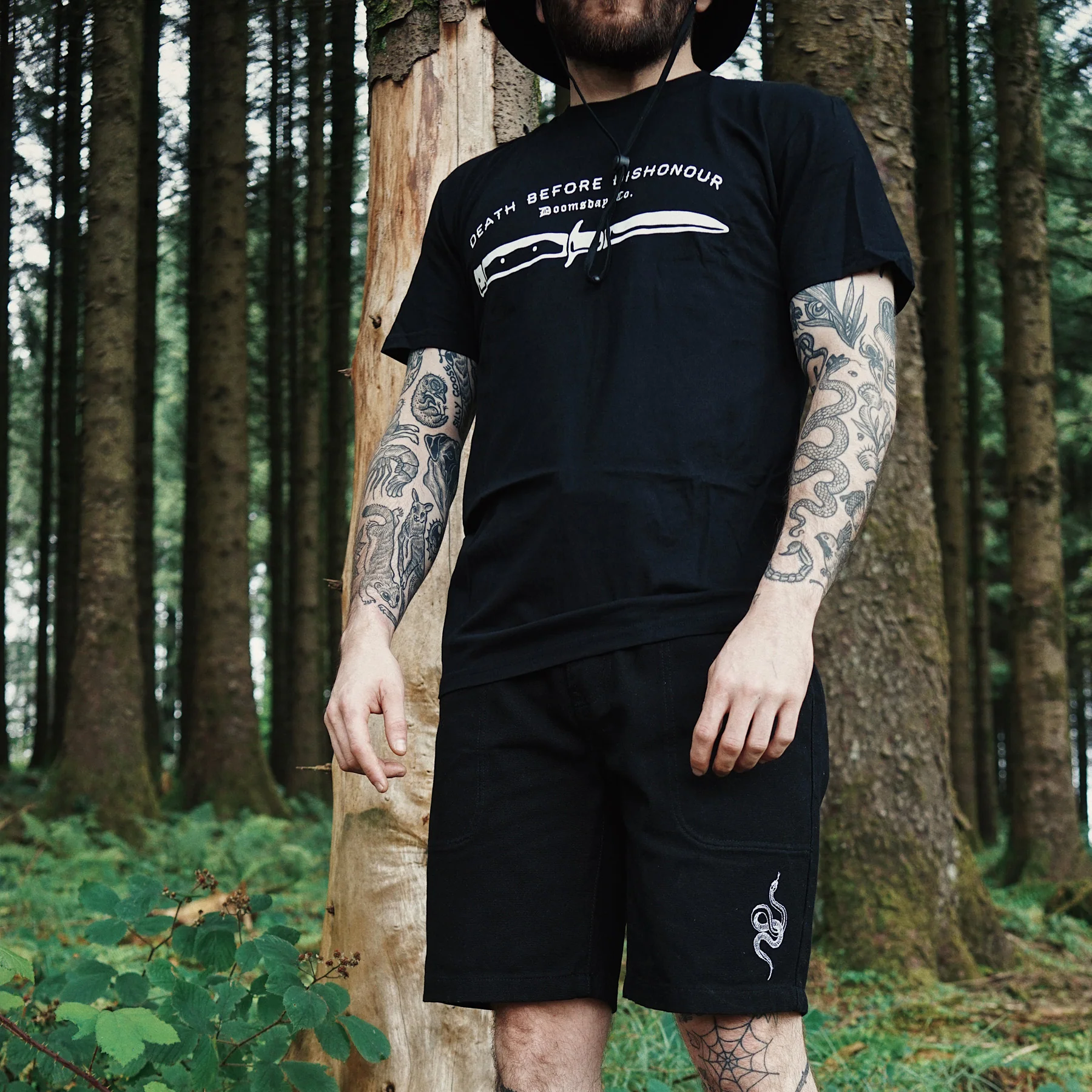Black Canvas Shorts - Image 4