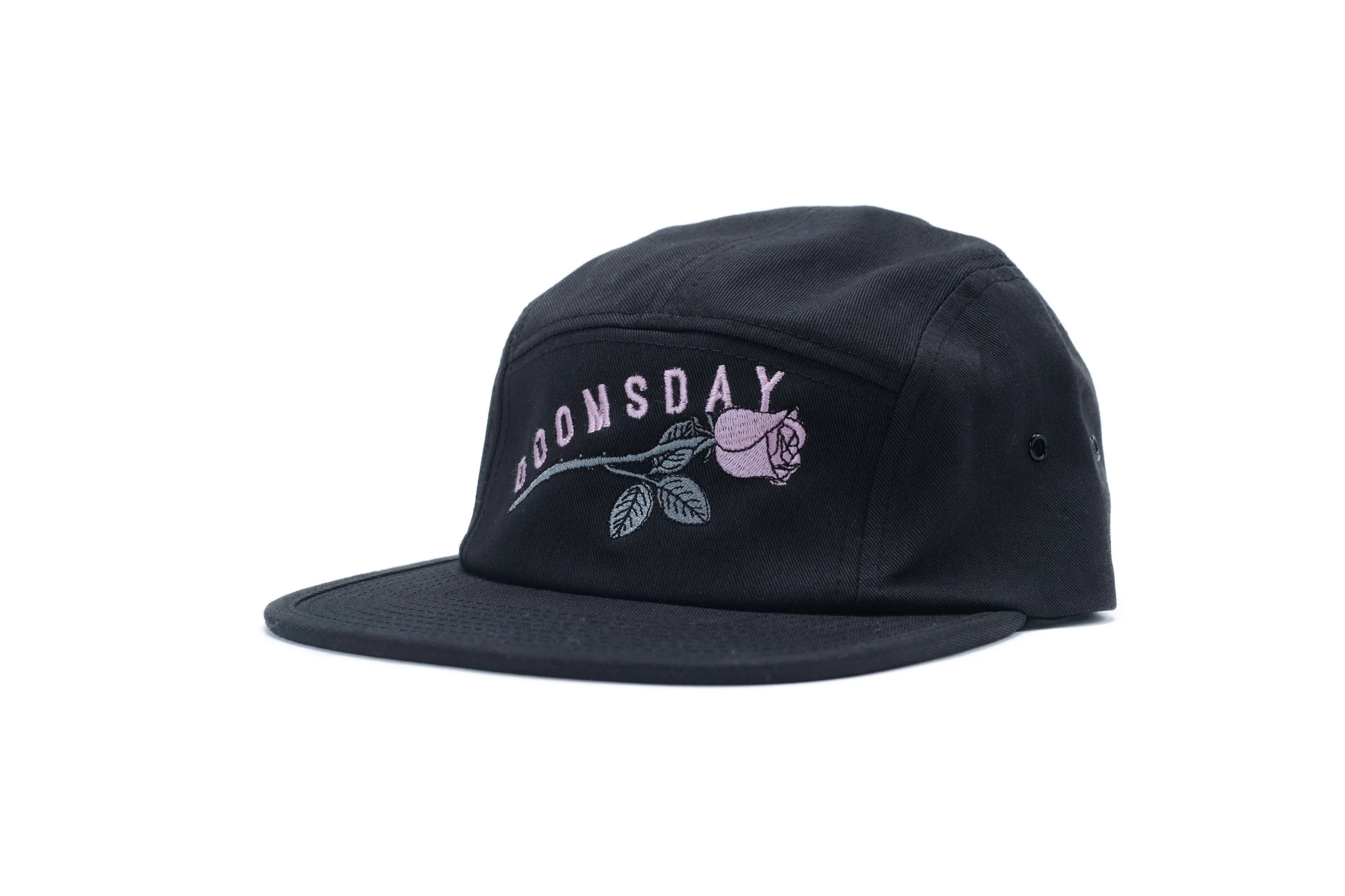 Rose - Black 5 Panel Cap
