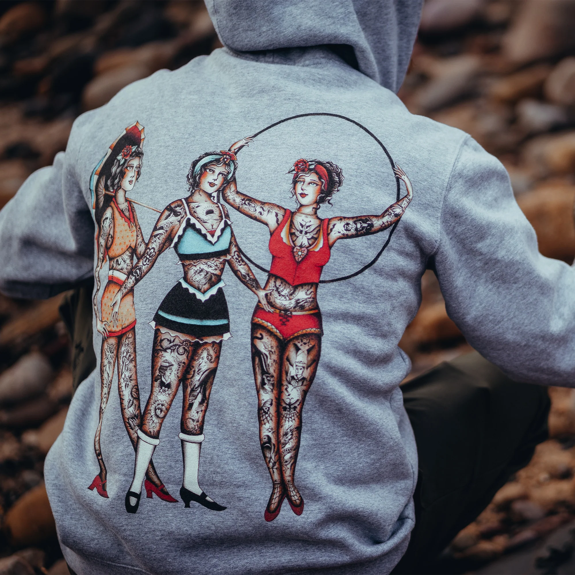 Circus Ladies Grey Hoodie - Image 3