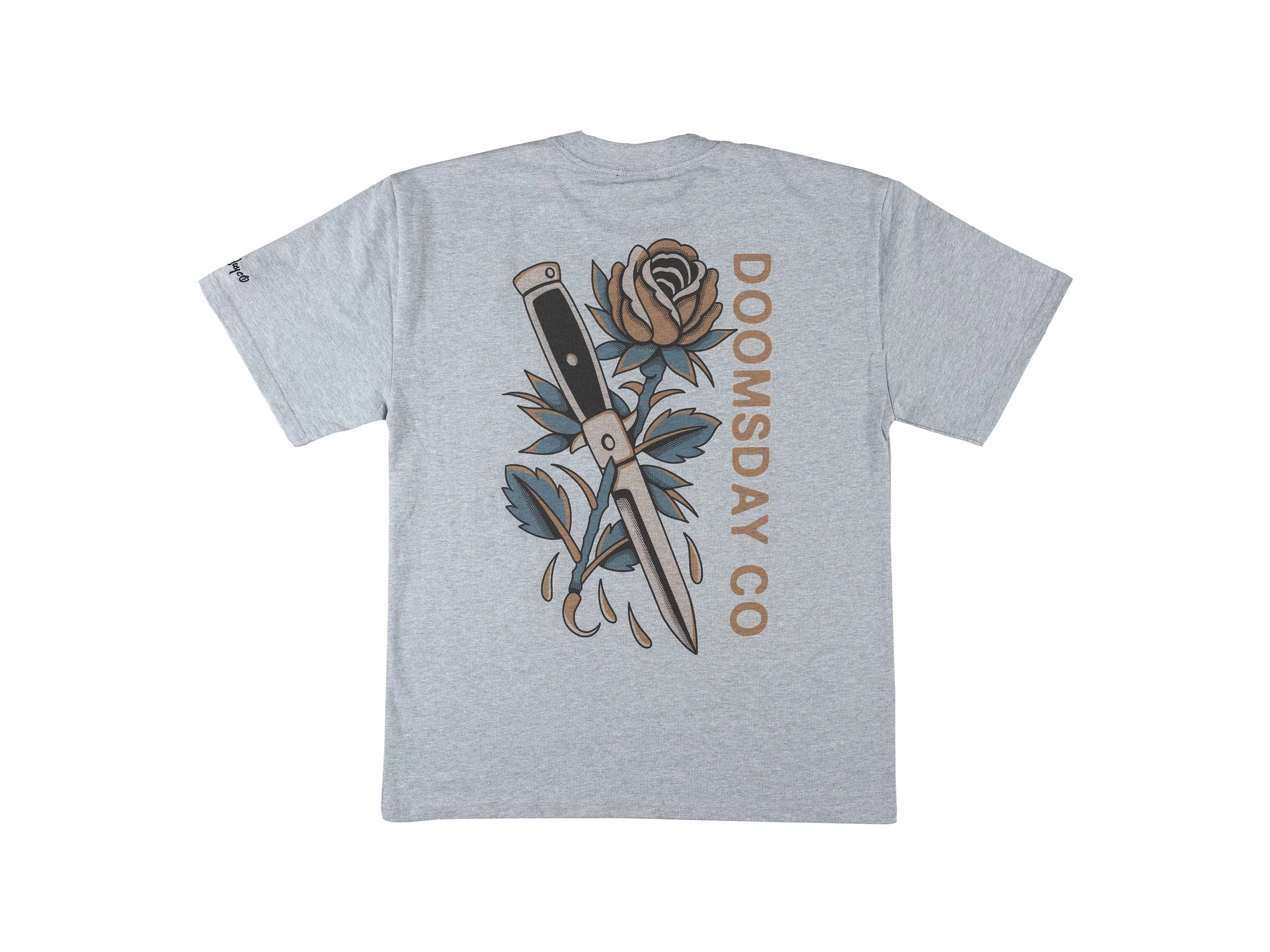 Dagger & rose Heavy T-shirt - Grey - Image 6