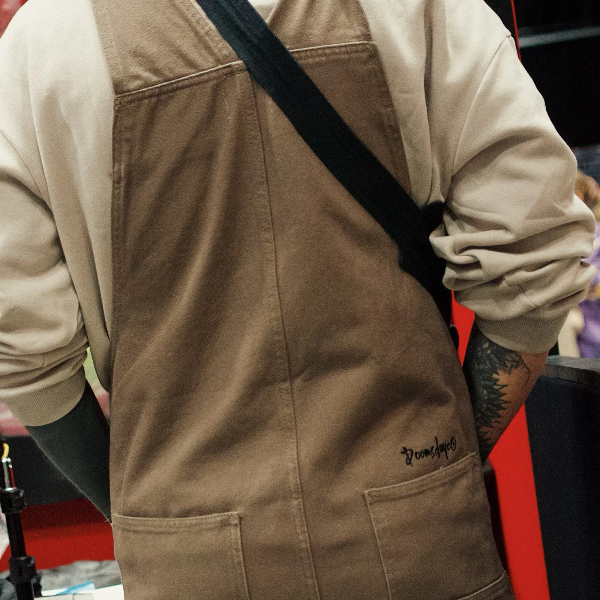 Death Before Dishonour Dungarees - Walnut - Image 4