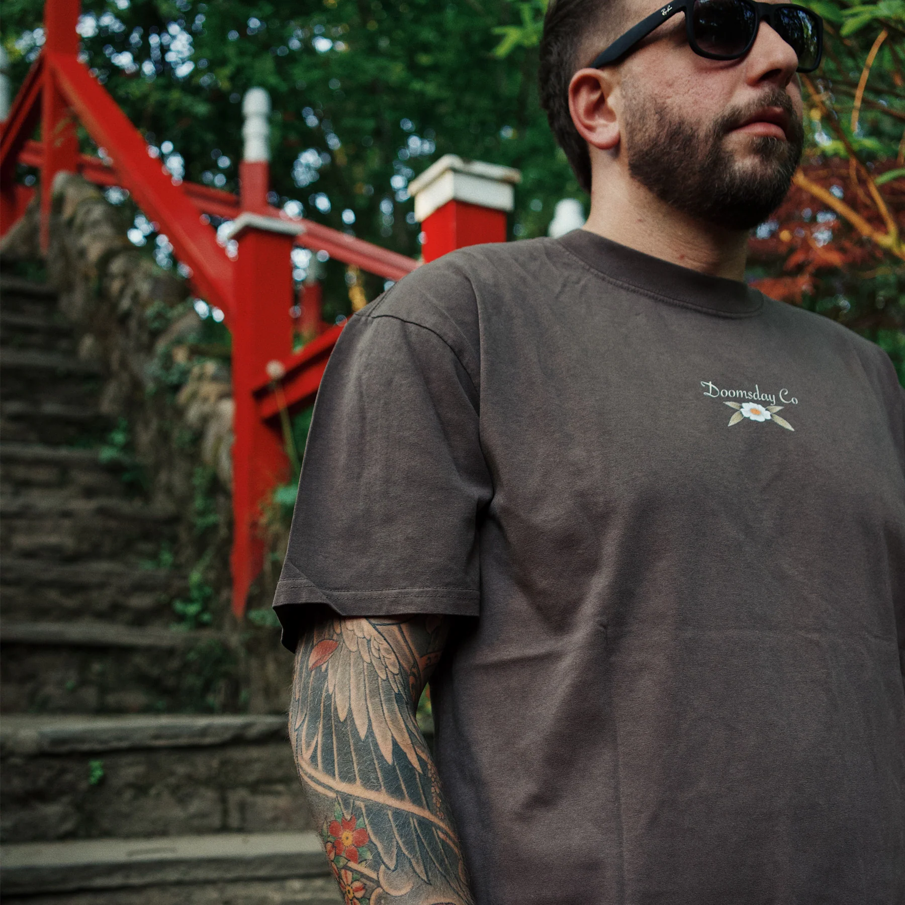 Doberman Heavy Tee in Faded Brown - Image 2