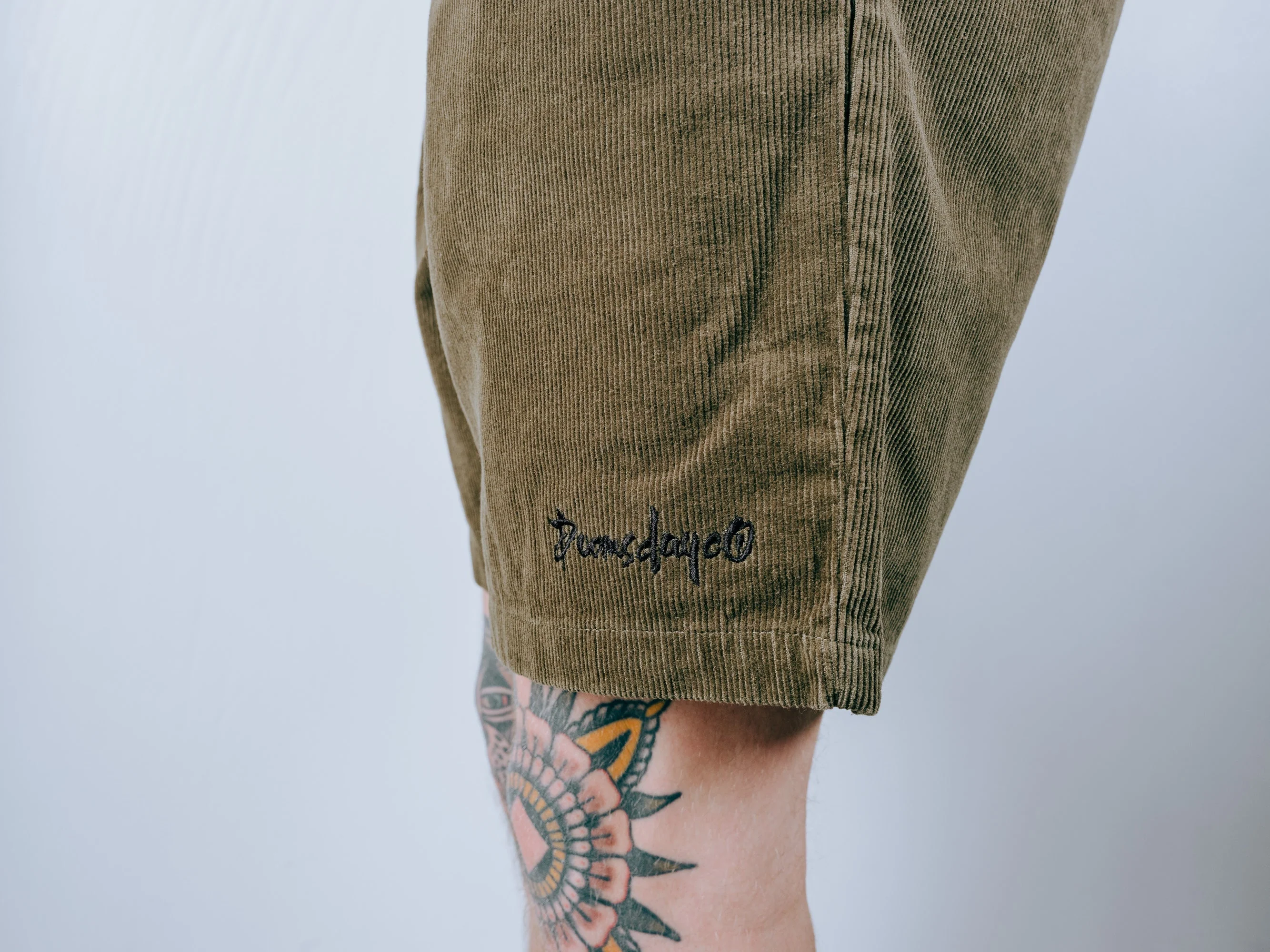 Doomsday Corduroy Shorts - Army Green - Image 5