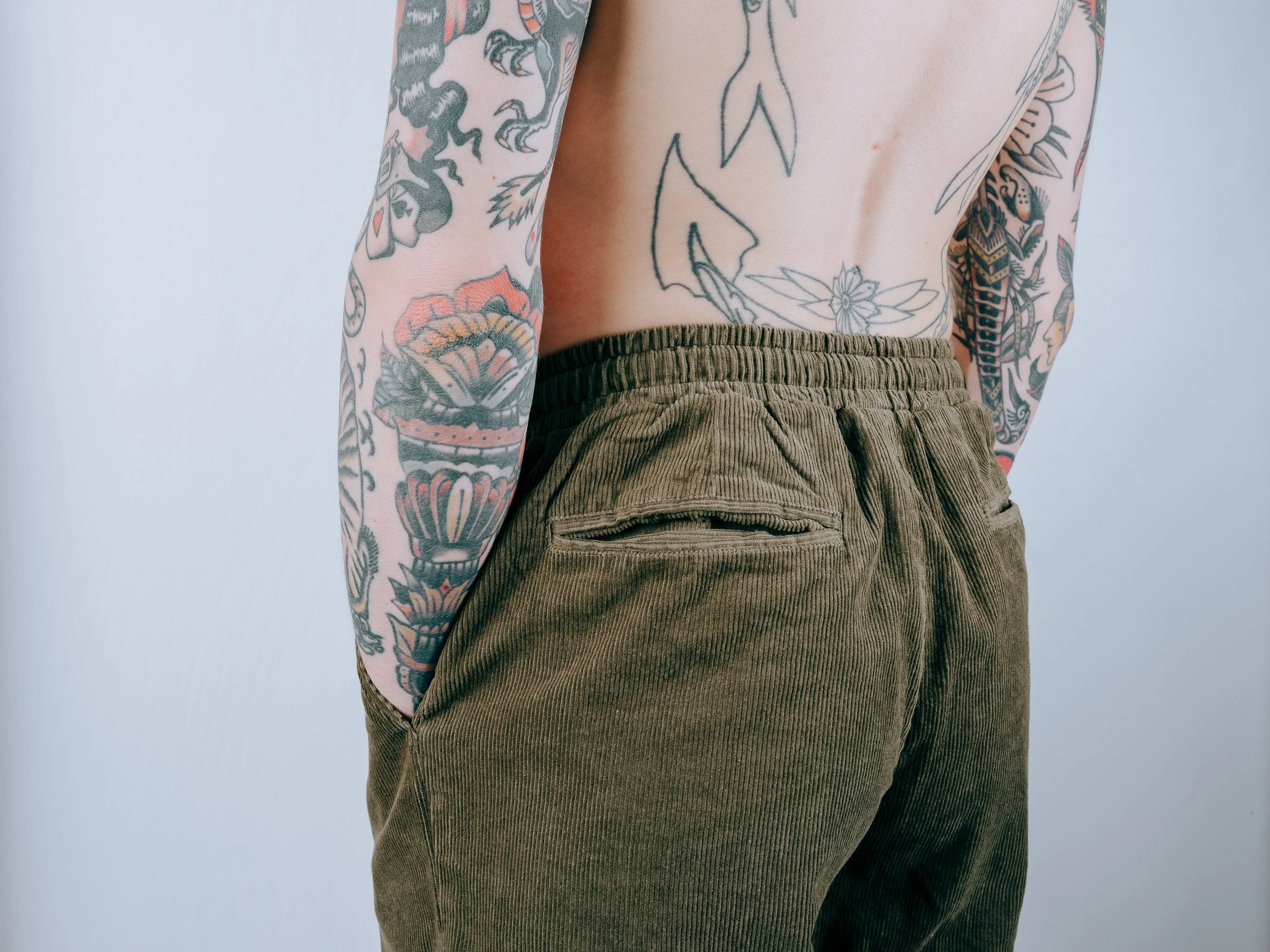 Doomsday Corduroy Shorts - Army Green - Image 7