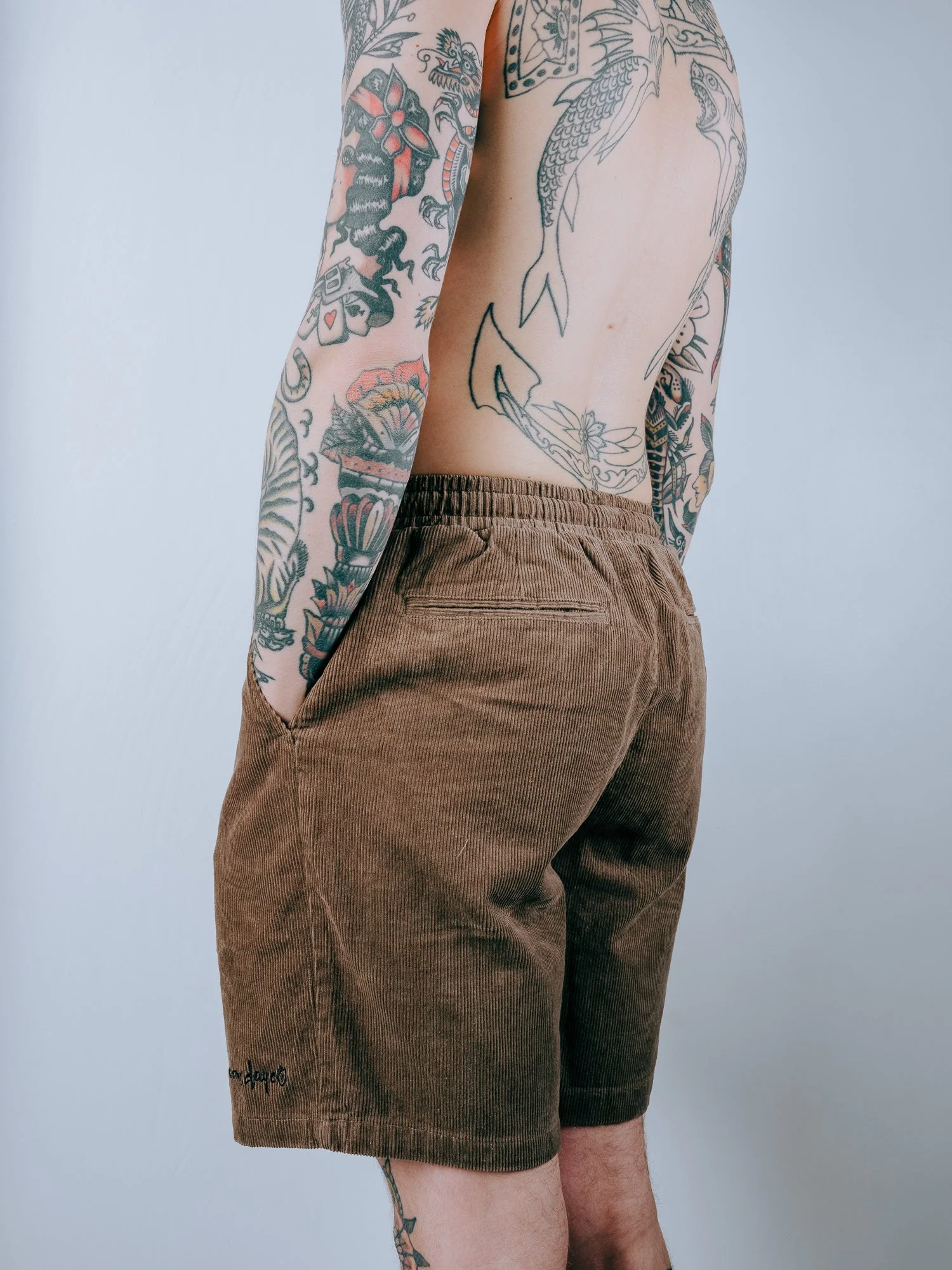 Doomsday Corduroy Shorts - Brown - Image 7