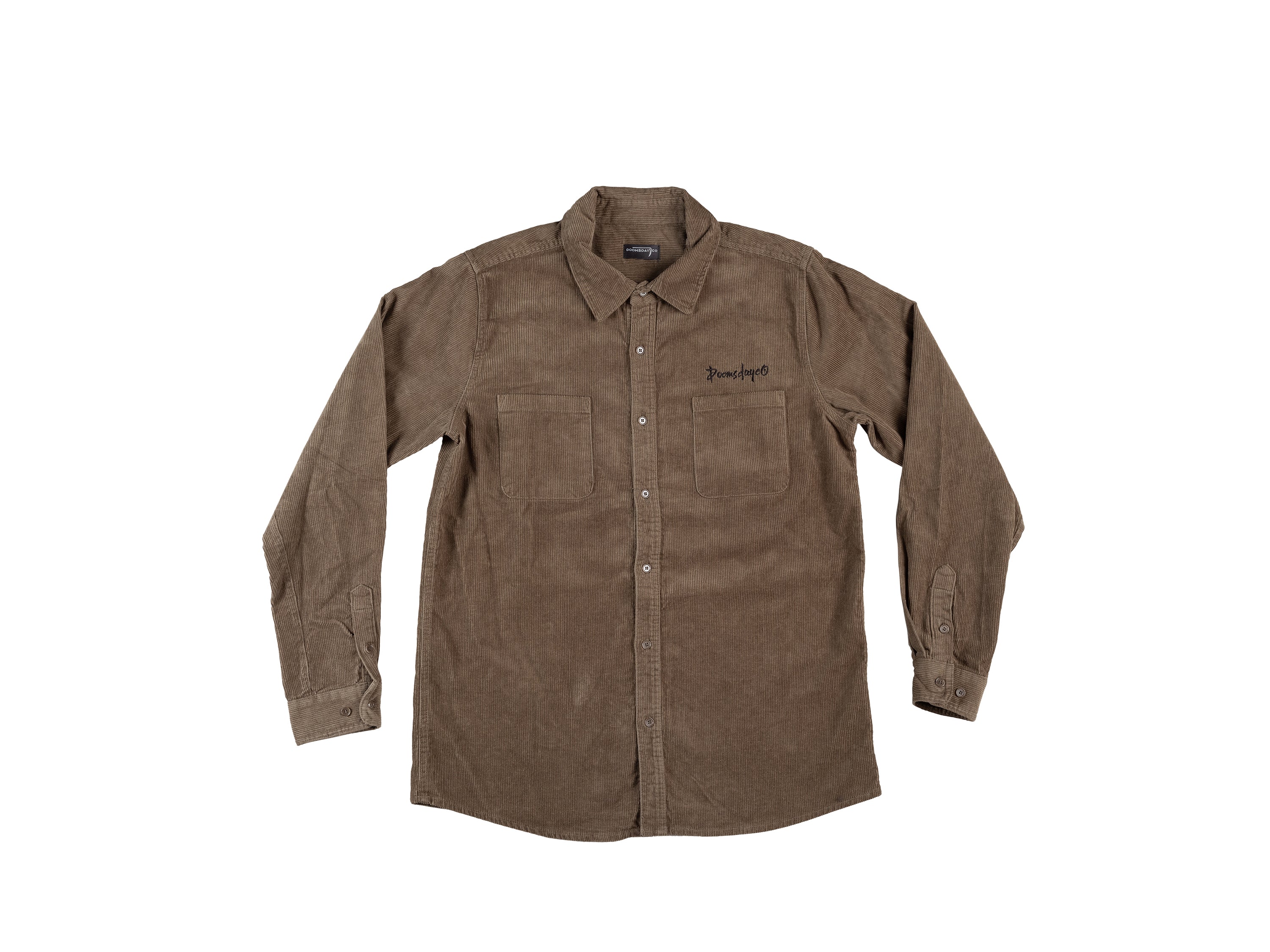 Essential Corduroy Shirt - Army Green - Image 3