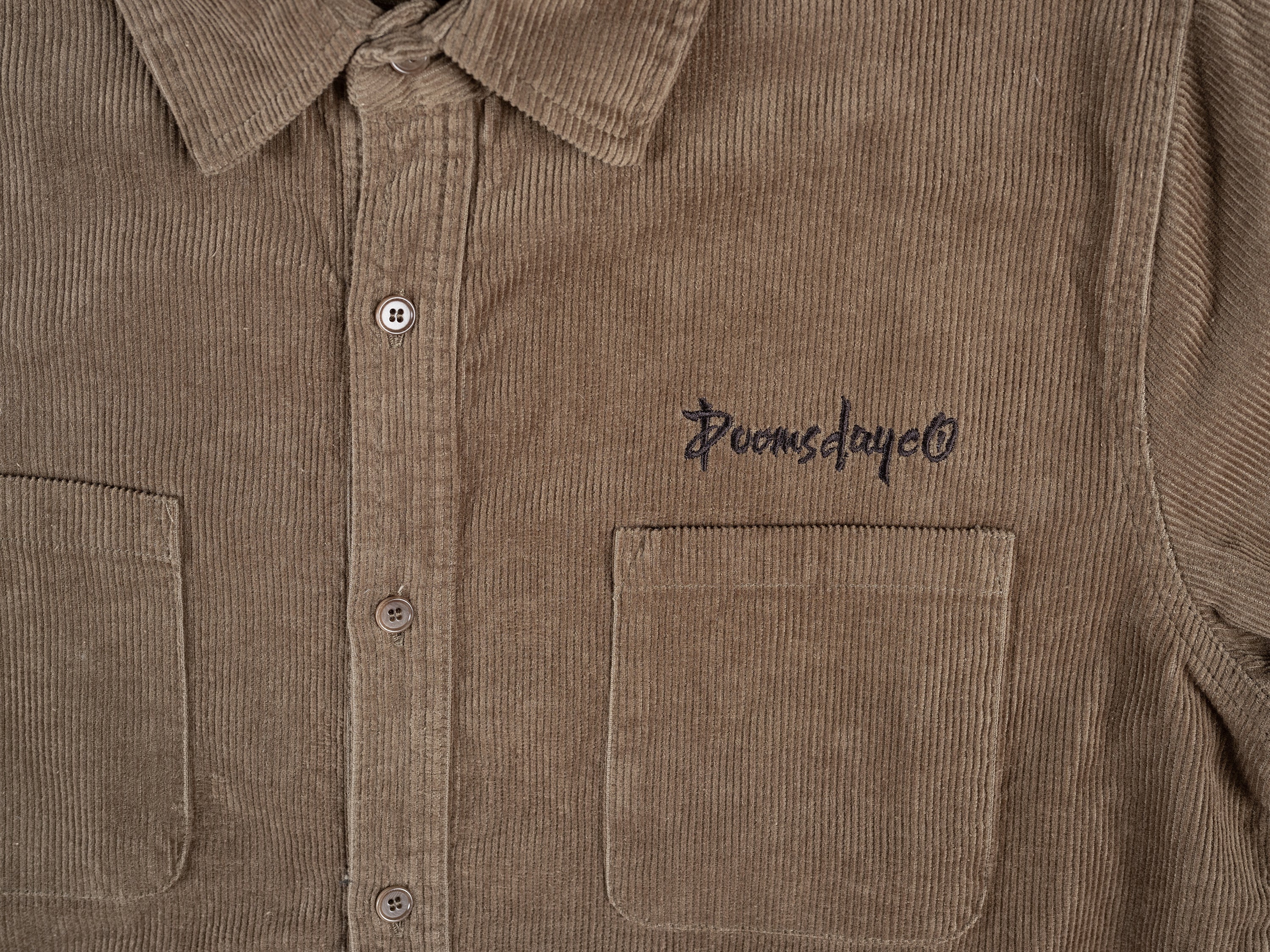 Essential Corduroy Shirt - Army Green - Image 8