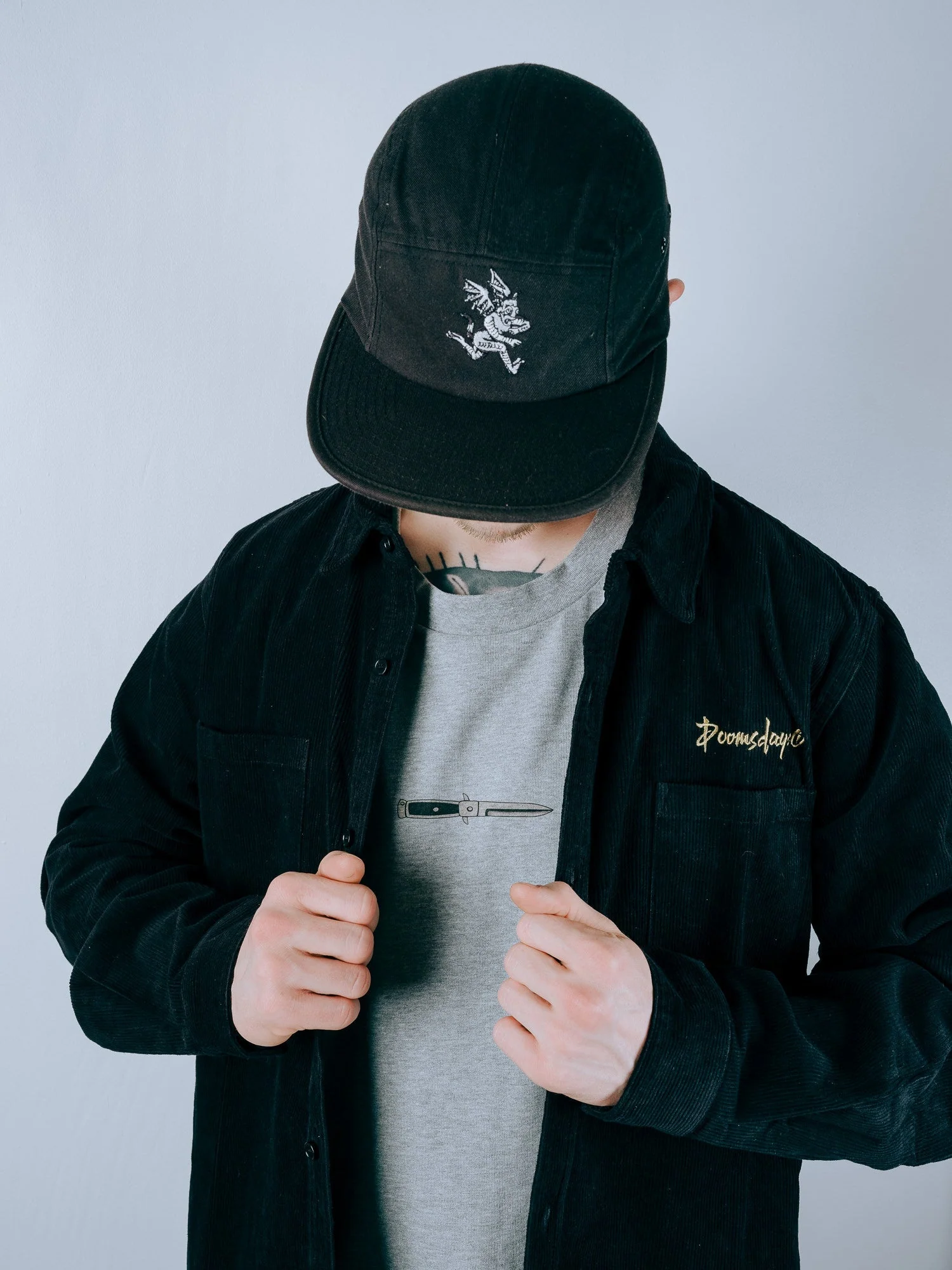 Essential Corduroy Shirt - Black - Image 8