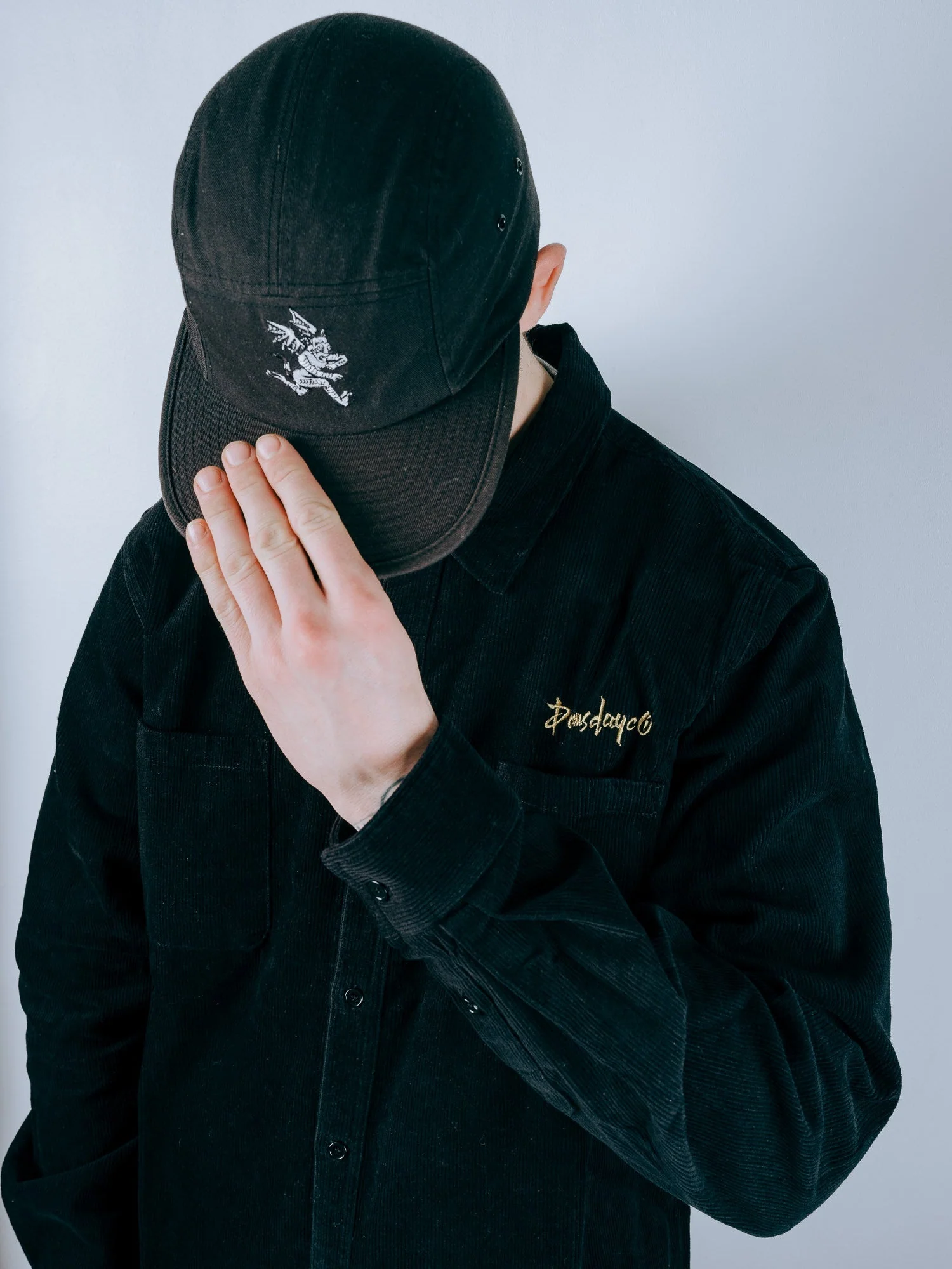Essential Corduroy Shirt - Black - Image 9