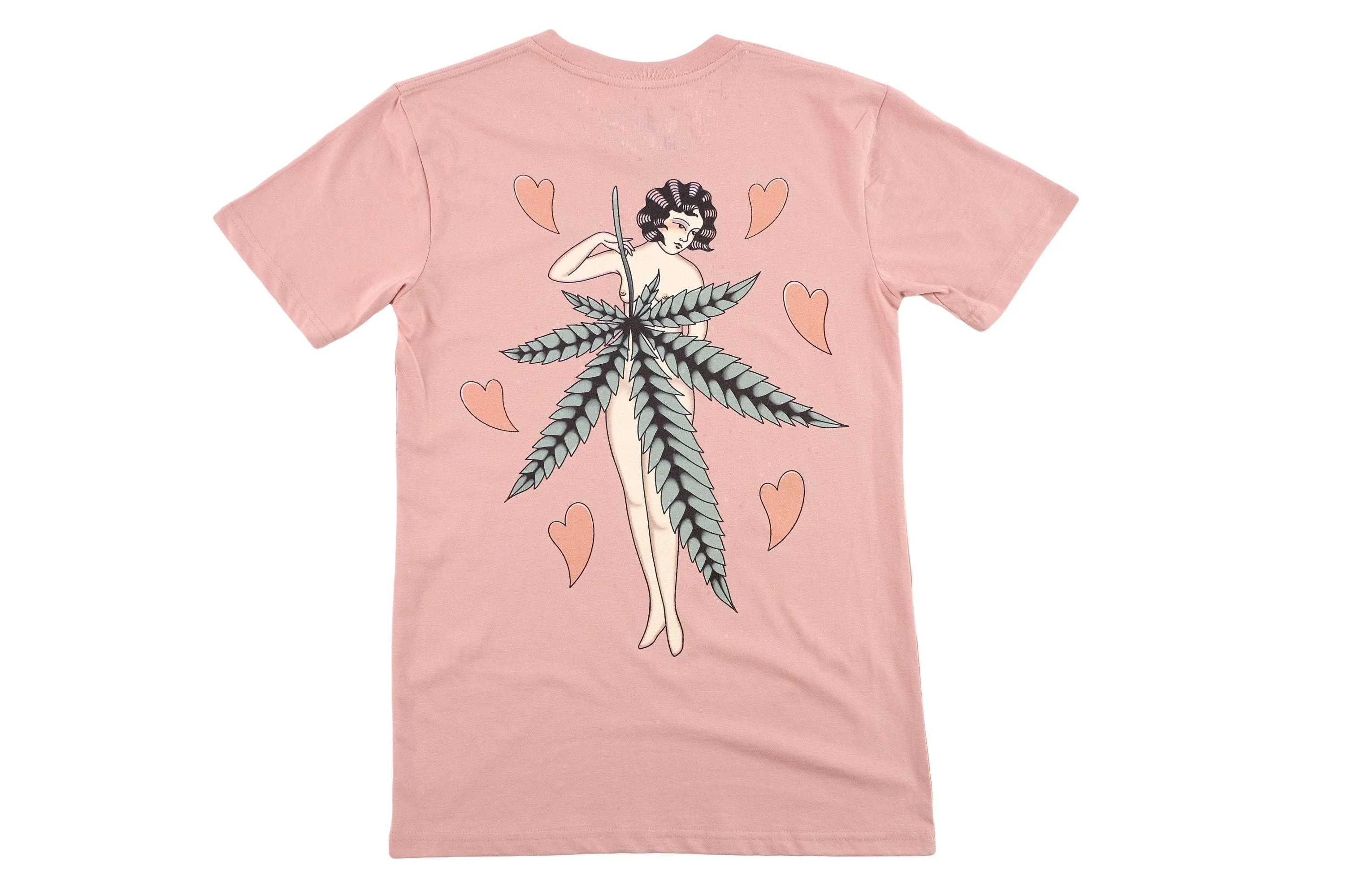 Ganja Lady T-shirt Rose - Image 3
