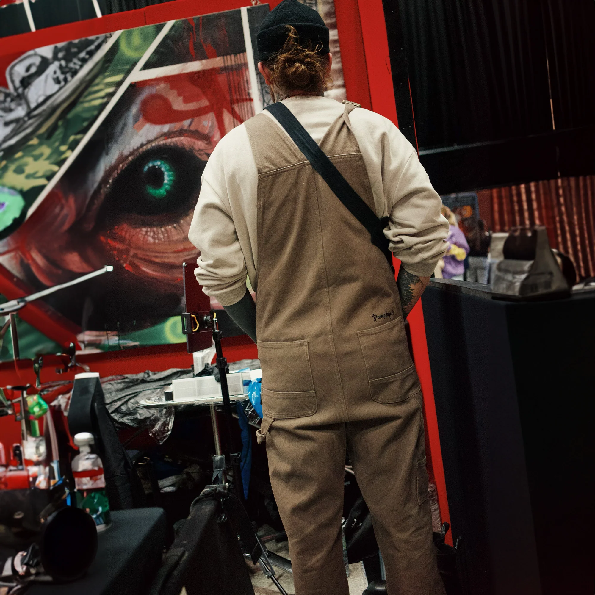 Death Before Dishonour Dungarees - Walnut - Image 5