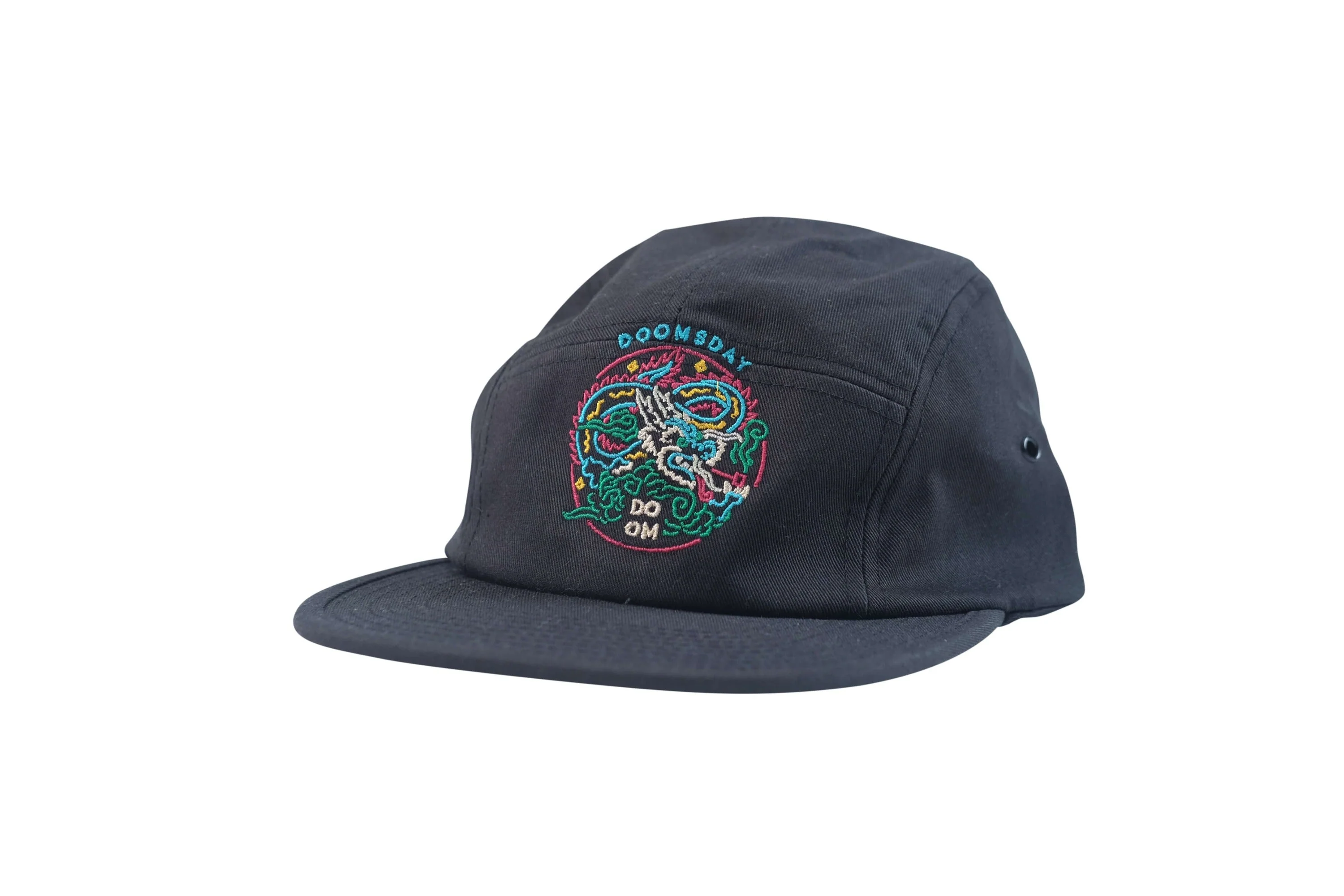 Neon Dragon - Black 5 Panel Cap