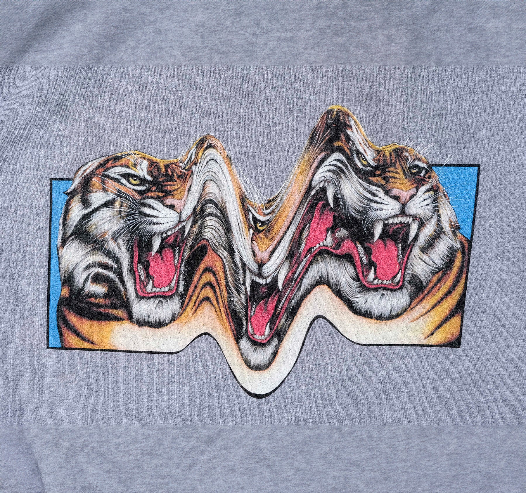 Trippy Tiger Hoodie - Grey - Image 4