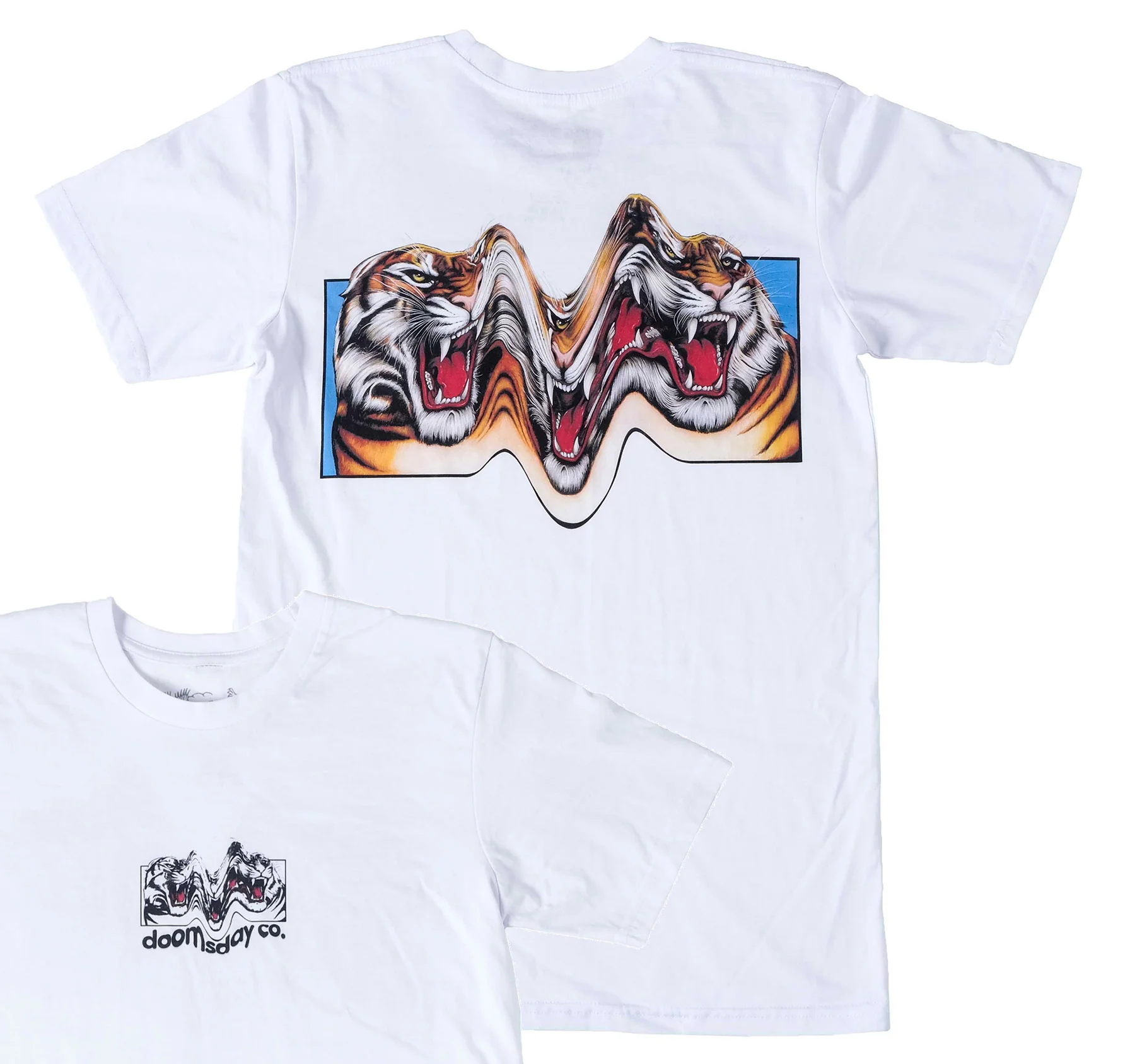 Trippy Tiger T-shirt - White - Image 3
