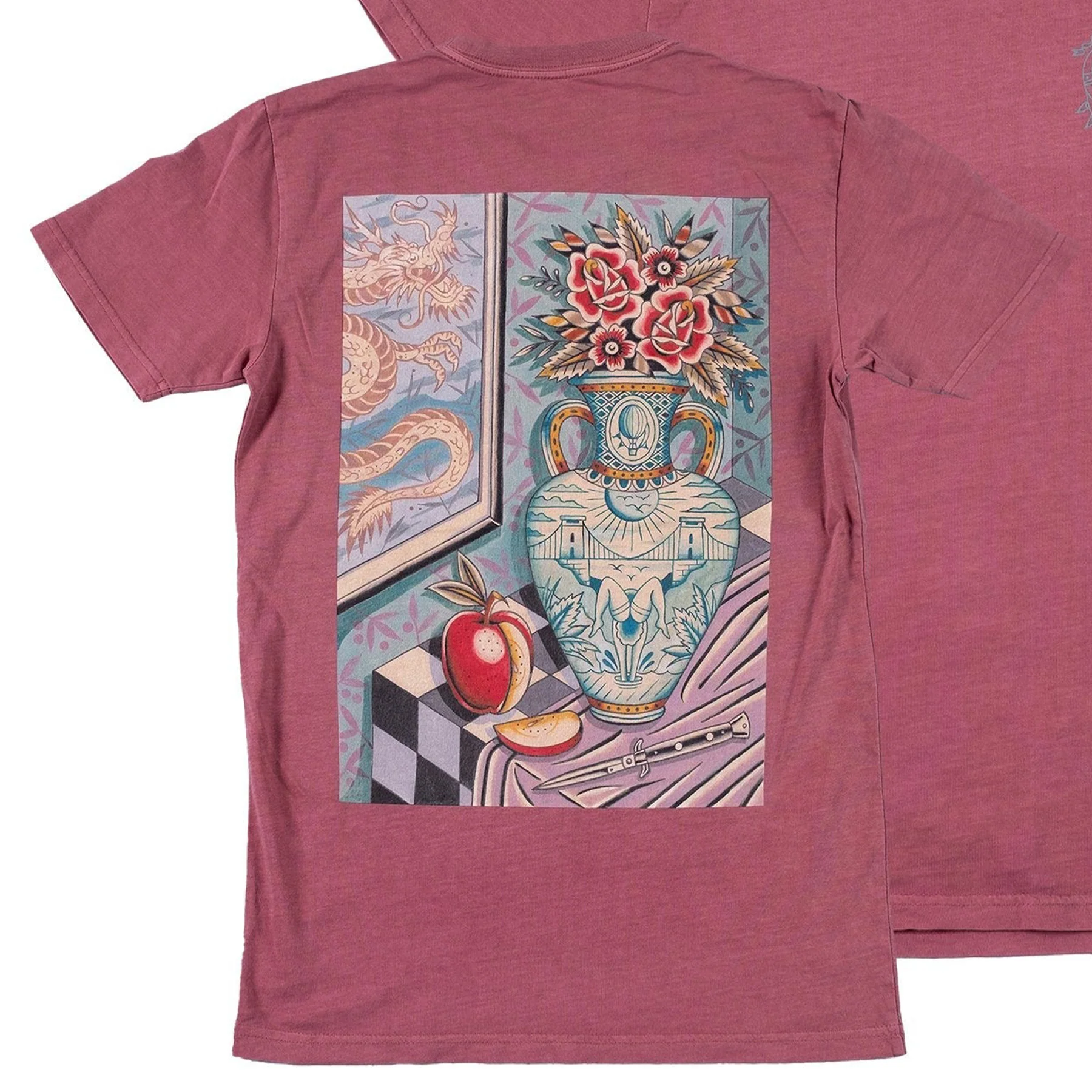 Vase Faded Red T-shirt - Image 3