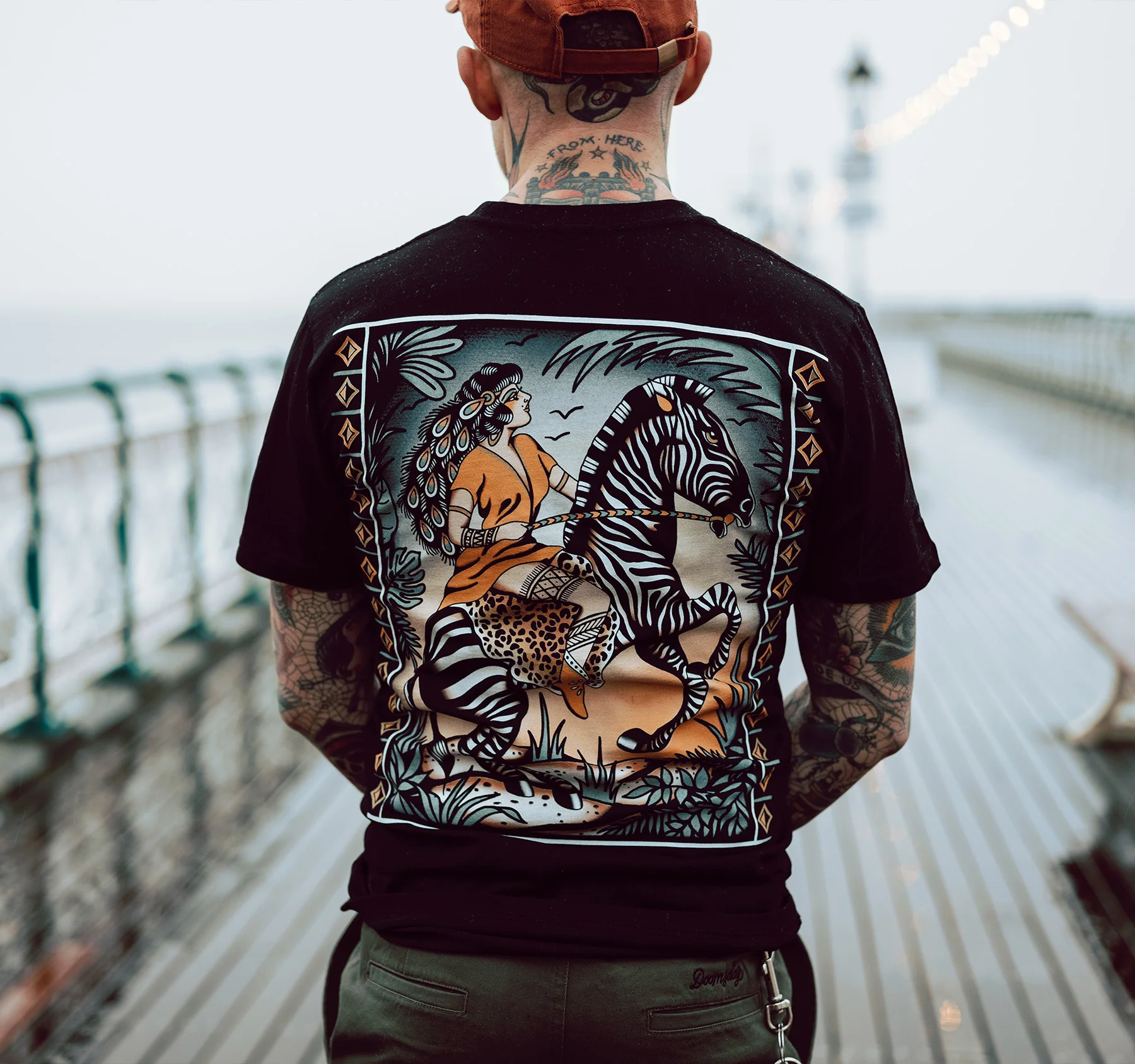 Zebra Black T-Shirt - Image 3